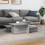 vidaXL Tables basses 2 Pièces Sonoma gris Bois d'ingénierie