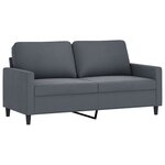vidaXL Ensemble de canapés 2 Pièces avec coussins Gris foncé Velours