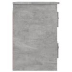 vidaXL Table de chevet murale gris béton 41 5x36x53 cm