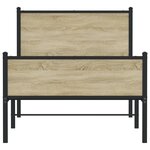 vidaXL Cadre de lit en métal sans matelas chêne sonoma 80x200 cm