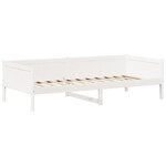 vidaXL Ensemble de lit de jour et de banc avec toit sans matelas blanc