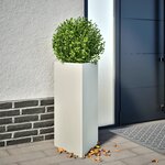 vidaXL Jardinières 2 Pièces blanc triangulaire 40x34 5x70 cm acier