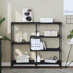 vidaXL Table console noir 103x32x95 cm bois d'ingénierie