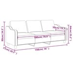 vidaXL Canapé à 3 places Gris foncé 180 cm Tissu