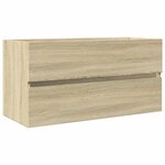 vidaXL Ensemble de meubles de bain 2Pièces céramique et bois d'ingénierie