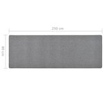 vidaXL Tapis de couloir Gris foncé 80x250 cm