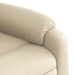 vidaXL Fauteuil inclinable électrique Crème Tissu