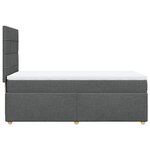 vidaXL Sommier à lattes de lit et matelas Gris foncé 90x190 cm Tissu
