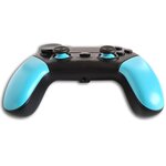 Ovegna p01: manette de jeux sans fil pour playstation 4 android et pc  gamepad  bluetooth  double vibration  batterie lithium rechargeable 1000mah  haut-parleur prise jack (blue)