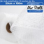 1 rouleau de film bulle d'air largeur 25cm x longueur 100m - gamme air'roll coex