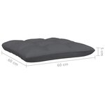 vidaXL Salon de jardin 6 Pièces avec coussins anthracite bois de pin
