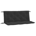 vidaXL Coussins de banc jardin lot de 2 noir 120x50x7 cm tissu Oxford