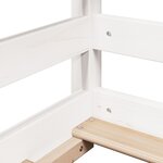 vidaXL Lit pour enfants avec toit blanc 100x200 cm bois de pin massif