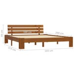 vidaXL Cadre de lit sans matelas marron miel 160x200cm bois pin massif