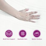 Lit Box Spring vidaXL avec Matelas & LED Marron Foncé 140x200 cm Tissu