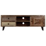 vidaXL Meuble TV 118x30x40 cm Bois de manguier massif