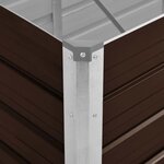 vidaXL Lit surélevé de jardin Marron 240x80x45 cm Acier galvanisé