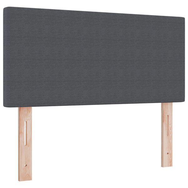 Tête de lit LED vidaXL Style Simple Gris Foncé 80 cm en Tissu Velours