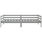 vidaXL Lit Gris Bois de pin massif 90x200 cm