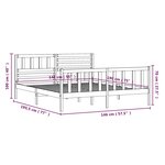 vidaXL Cadre de lit sans matelas blanc bois massif 140x190 cm