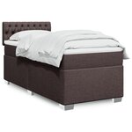 vidaXL Sommier à lattes de lit avec matelas Marron foncé 90x200 cm