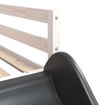 vidaXL Lit superposé avec toboggan/échelle blanc 90x190 cm pin massif
