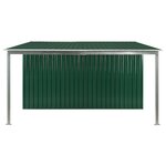 Vidaxl abri de jardin à portes coulissantes vert 386x312x178 cm acier