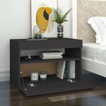 vidaXL Meubles TV avec lumières LED 2 Pièces gris 60x35x40 cm