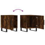 vidaXL Tables de chevet 2 Pièces chêne fumé 40x40x50 cm bois d'ingénierie
