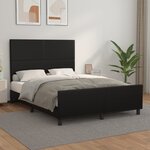 vidaXL Cadre de lit sans matelas noir 140x190 cm similicuir