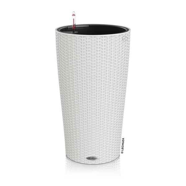 LECHUZA Jardinière CILINDRO Cottage 32 ALL-IN-ONE diamètre 32 cm blanc