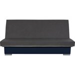 Banquette clic clac 3 places KYLIAN - Tissu bleu - 192 x 97 x 90 cm - Couchage 120 x 190 cm