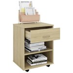 vidaXL Armoire à roulettes Chêne sonoma 46x36x59 cm Bois d’ingénierie