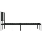 vidaXL Cadre de lit métal sans matelas avec tête de lit noir 140x200cm
