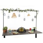 Esschert Design Tige de table décorative avec pince noir