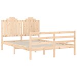 vidaXL Cadre de lit sans matelas 140x200 cm bois massif