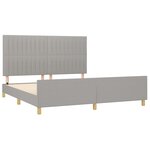 vidaXL Cadre de lit sans matelas gris clair 160x200 cm tissu