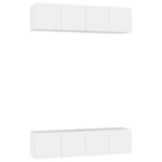 vidaXL Meubles TV 4 Pièces Blanc 60x30x30 cm Aggloméré