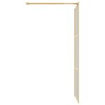 vidaXL Paroi de douche avec verre ESG transparent doré 90x195 cm
