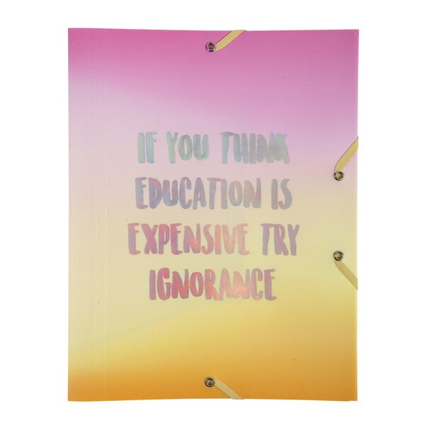 Candy blue : chemise polypro élastiques 3 rabats 24x32cm if you think education