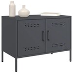 vidaXL Meuble TV anthracite 68x39x50 5 cm acier
