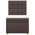 vidaXL Sommier à lattes de lit avec matelas Marron foncé 90x200 cm