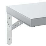 vidaXL Étagères murales 2 Pièces 50x23 5 cm argenté acier inoxydable