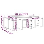vidaXL Meuble TV Noir 120x30x40 5 cm Bois d'ingénierie