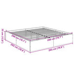 vidaXL Cadre de lit chêne sonoma 200x200 cm bois d'ingénierie