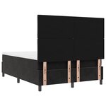 vidaXL Lit avec sommier et matelas & LED noir 140x200 cm en velours