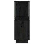 vidaXL Bibliothèque/Séparateur de pièce Noir 51x25x70 cm Pin solide