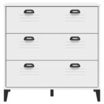 vidaXL Commode VIKEN blanc bois d'ingénierie