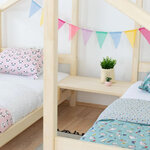 Lit cabane VILLY 2 places 90 x 180 naturel