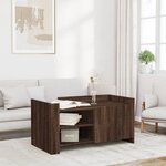 vidaXL Table basse chêne marron 100x50x50 cm bois d'ingénierie